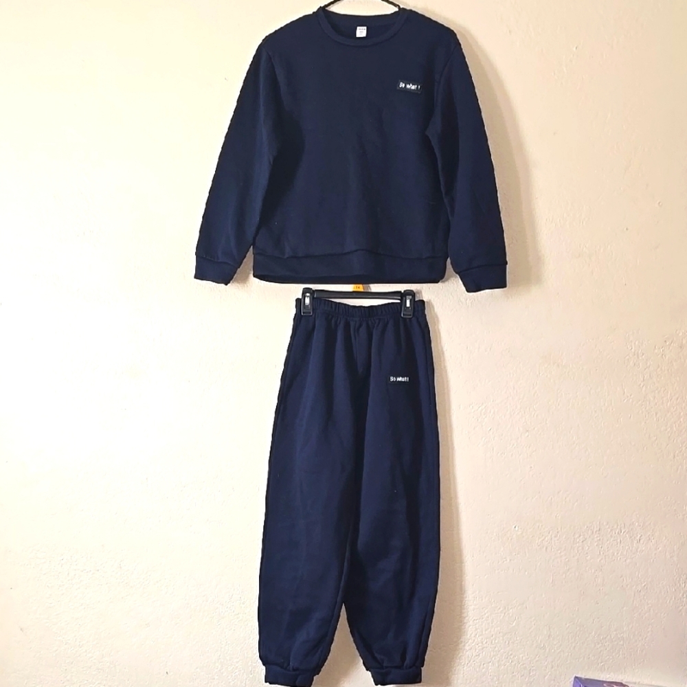 Navy Blue Sweatshirt and Joggers Set